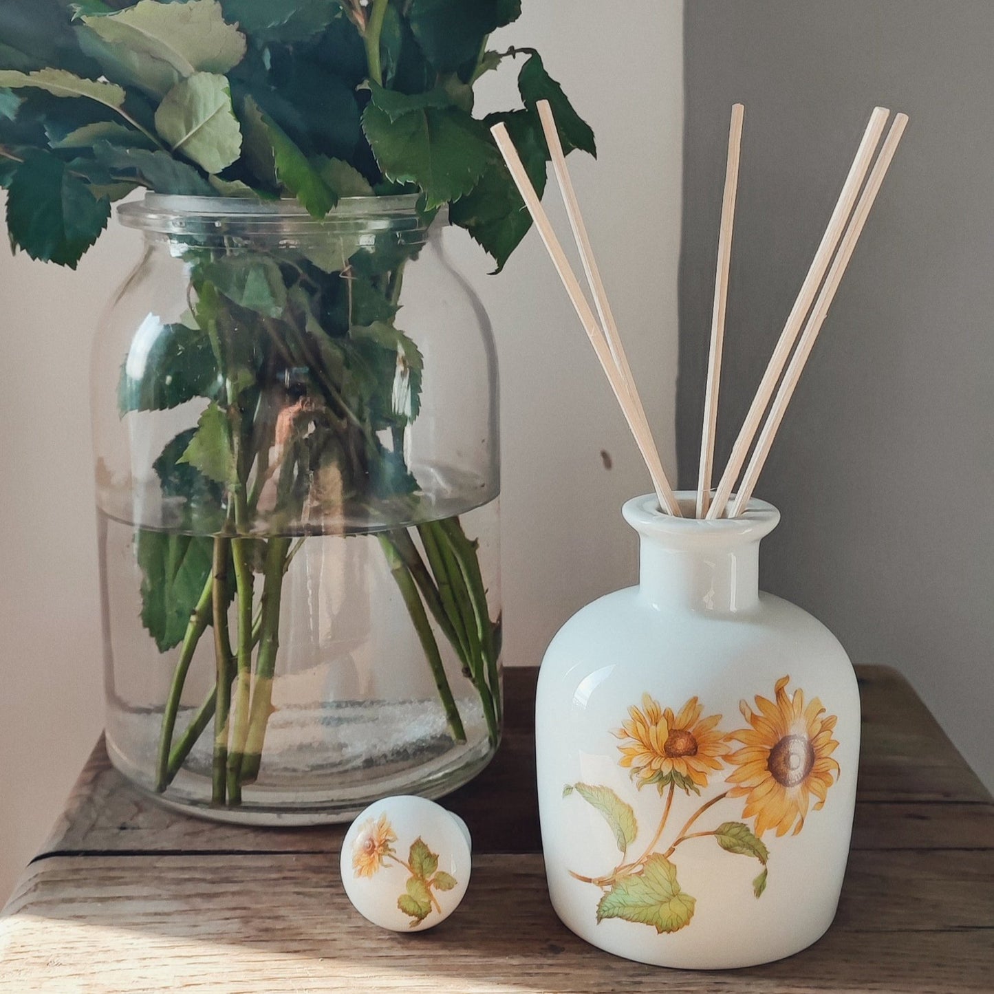 Flacon porcelaine Tournesol