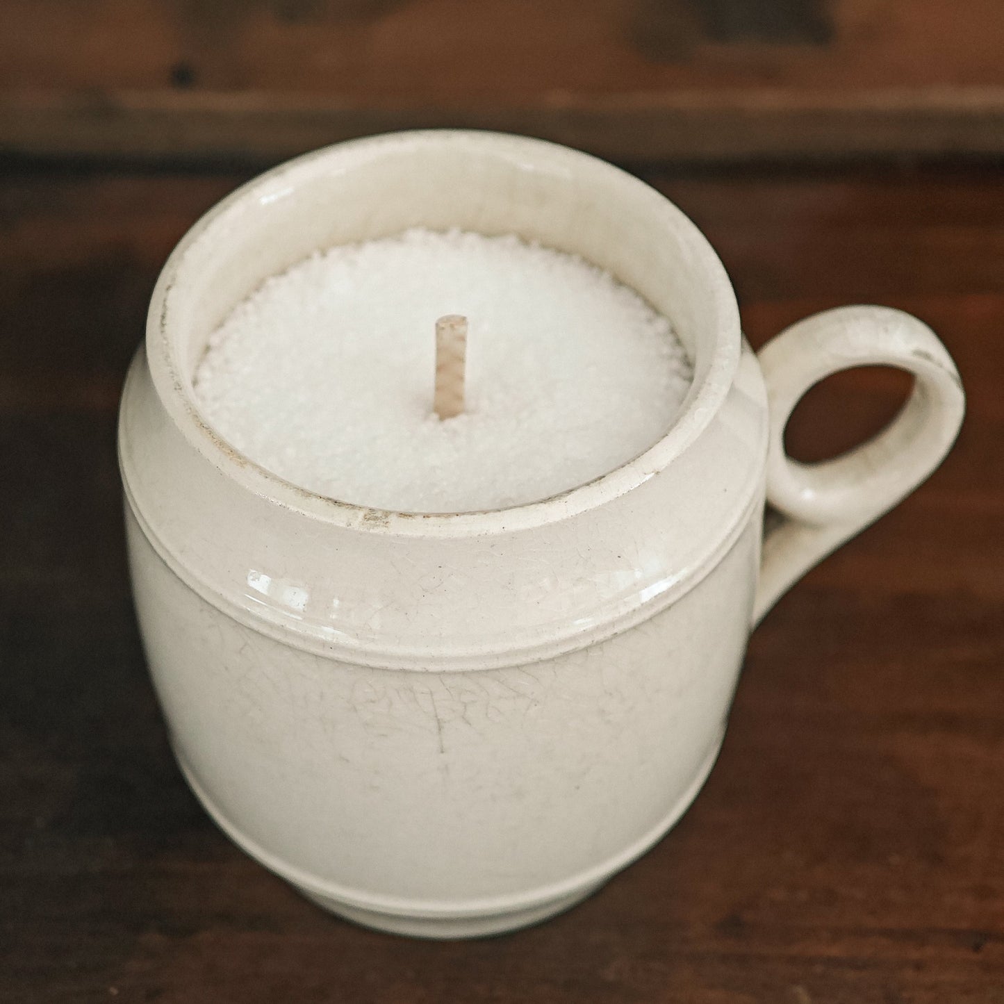 Tasse blanche anse ronde