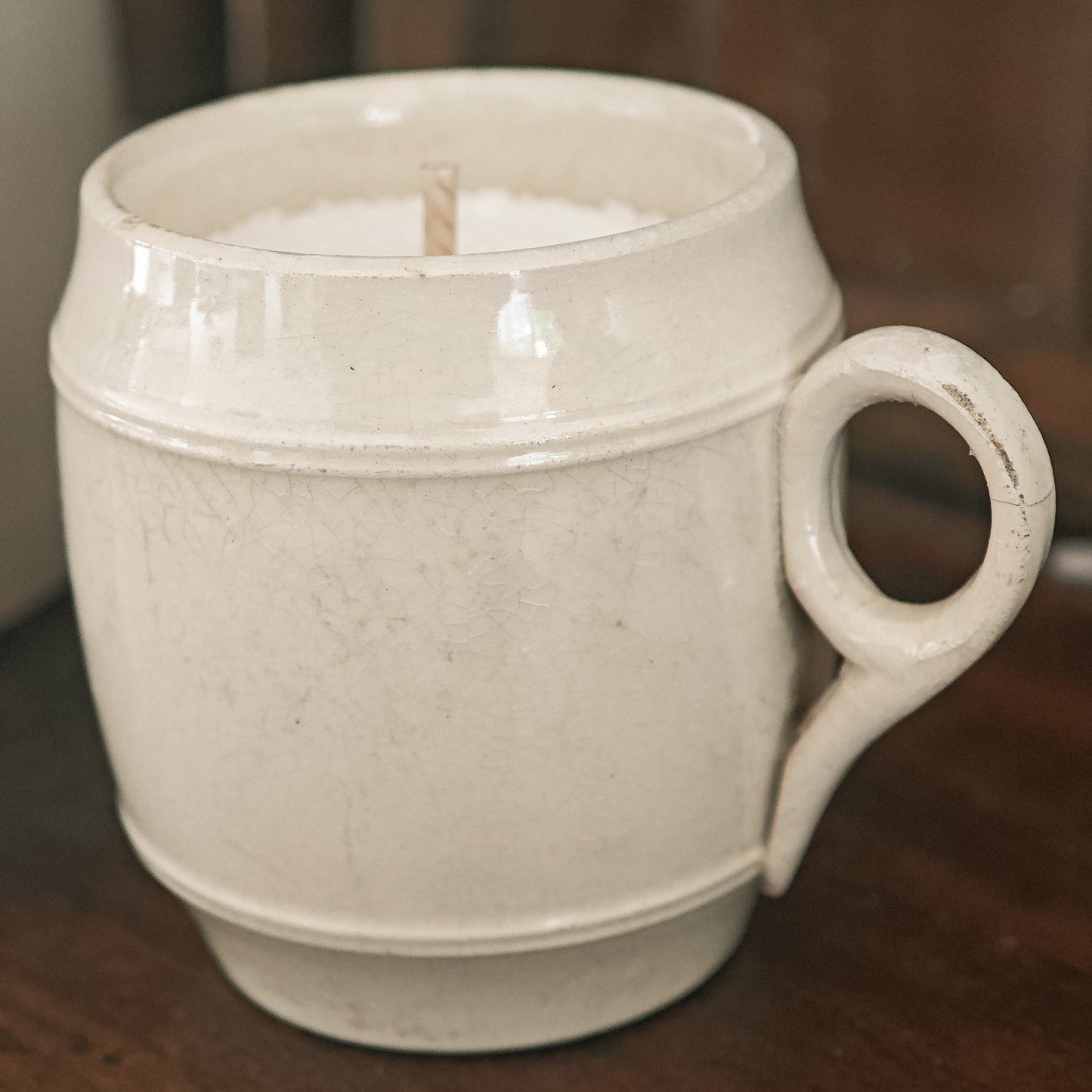 Tasse blanche anse ronde