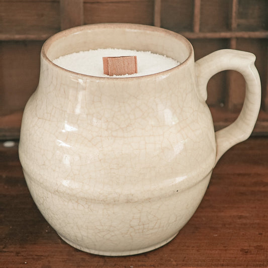Pot avec anse effet craquelé